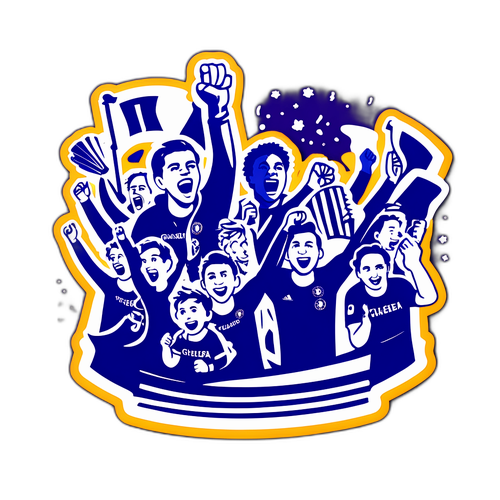 첼시 팬들이 응원하는 스티커