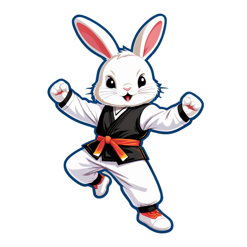 跆拳道飛踢的小兔子