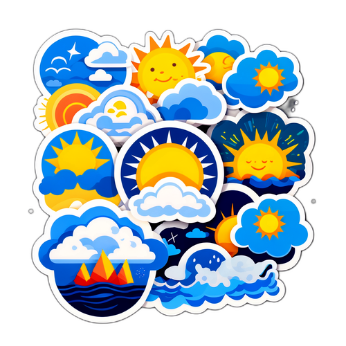 Những hình dán vui nhộn với các họa tiết thời tiết ở Thành phố Hồ Chí Minh