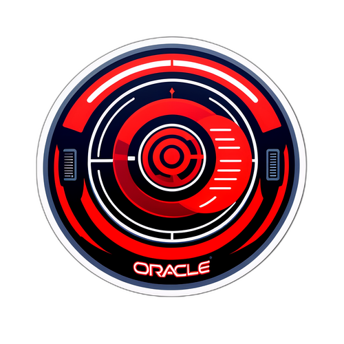 未来の Oracle テクノロジーの進化を描いたステッカー