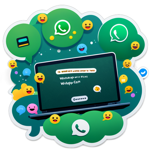 Diseño de sticker de WhatsApp Web