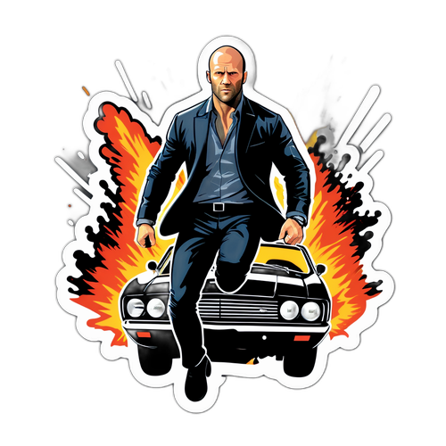 Jason Statham Aksiyon Sahnesi Sticker