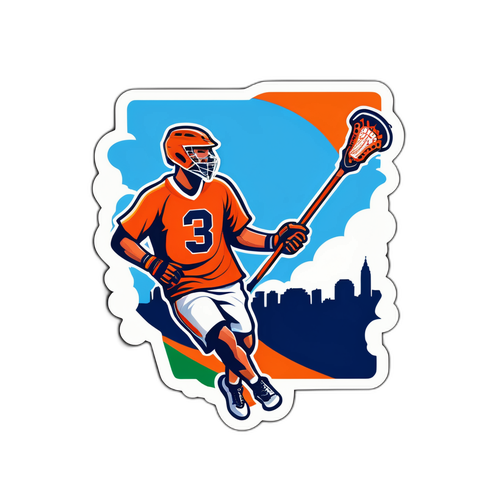 Syracuse Lacrosse Player Sticker