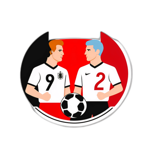 Sticker ya Mechi ya Soka Kati ya Uingereza na Ujerumani