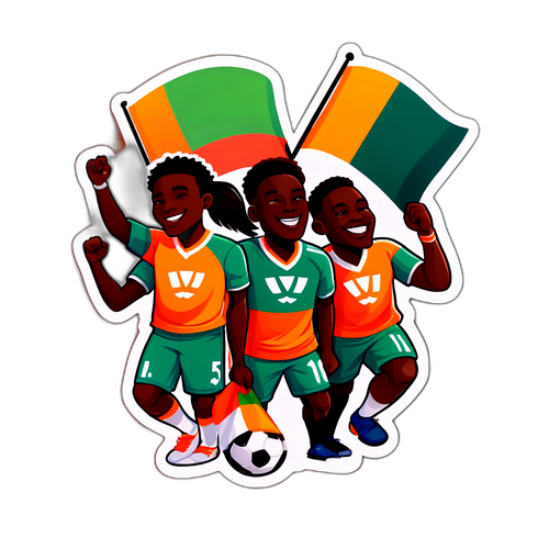 Autocollant de victoire de l'équipe de football ivoirienne