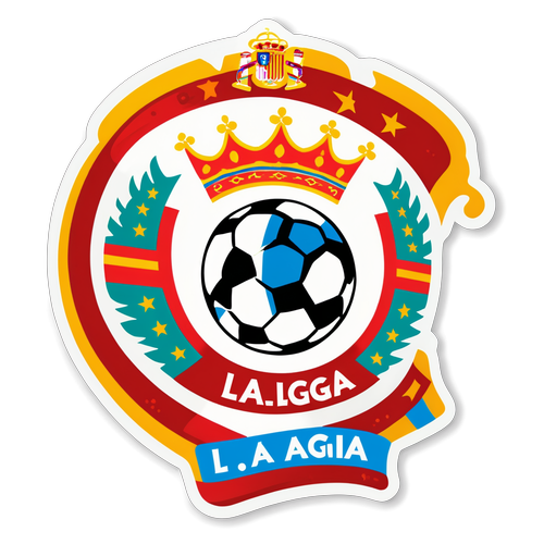 Sticker La Liga dengan Seni Football Sepanyol