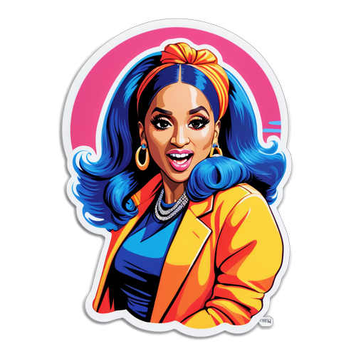 Cardi B Strălucește ca Femeie Puternică! Descoperă Sticker-ul Care Inspirează Puterea Feminină!