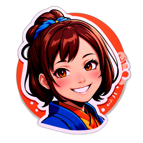 香澄有村の笑顔のファンアートスタイルデザイン