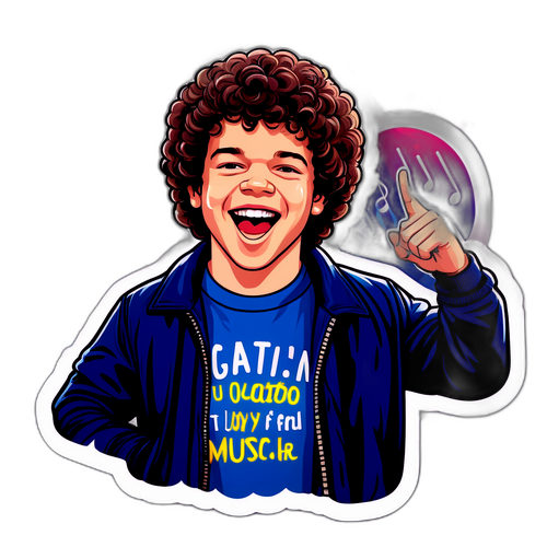 Motivational Sticker Featuring Gaten Matarazzo
