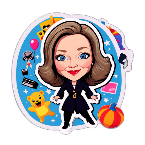 מדבקת קאריקטורה של קתרין אוהרה