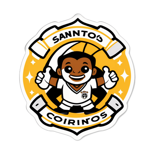 Ilustración alegre de Santos - Corinthians
