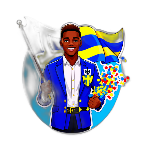 Stolt Alexander Isak i nationaldräkt