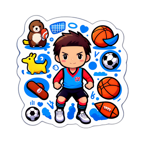 ユウト・ナスのイラストを基にした楽しいステッカー