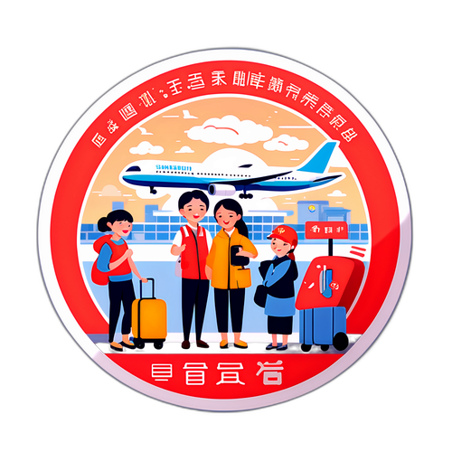 深圳机场温馨服务贴纸