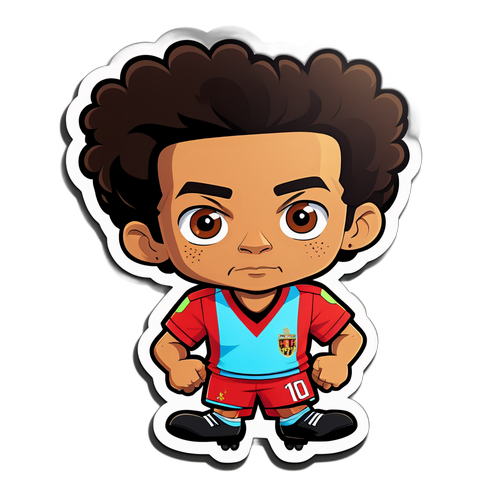 Sticker van Axel Witsel in cartoonstijl