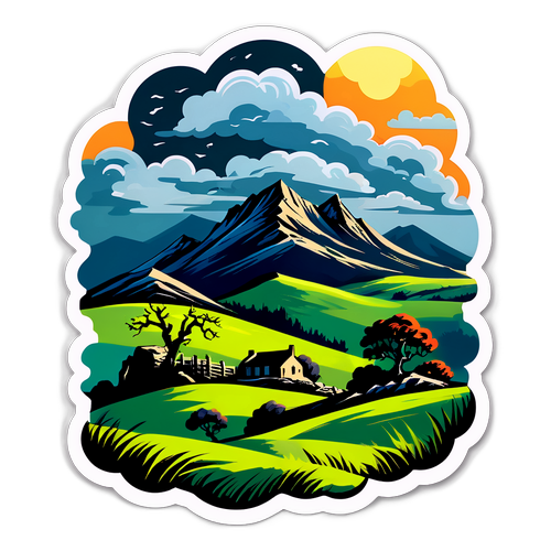 Künstlerische Darstellung der Landschaft von Wuthering Heights