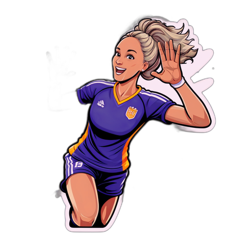 Illustrasjon av Camilla Herrem med high five