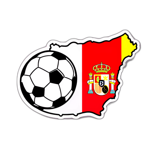 Sporty klistermærke: Spanien vs Georgien