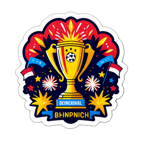 Thiết kế nhãn dán lễ hội chúc mừng vô địch Bundesliga