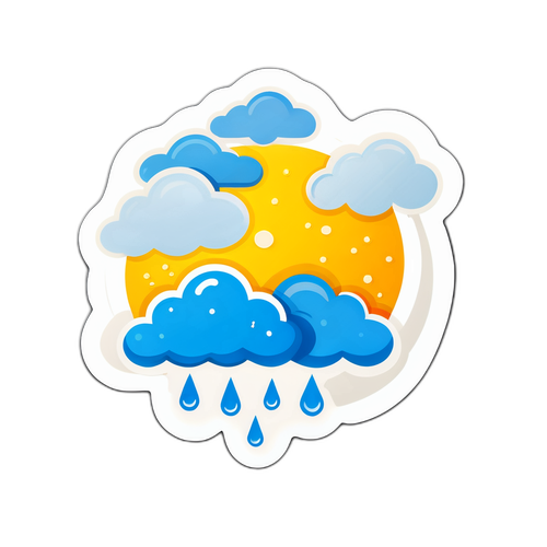 สติ๊กเกอร์สภาพอากาศที่มีแดดจัด