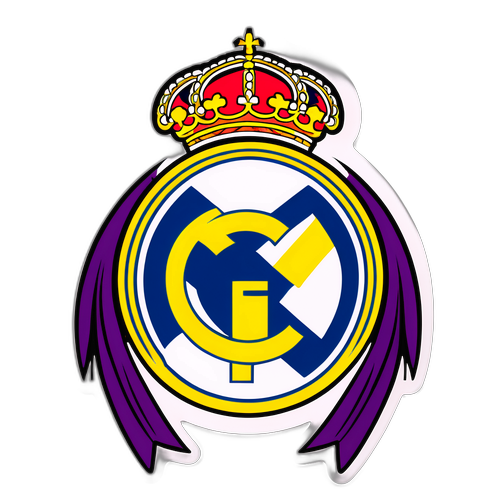 Herb Real Madrid z tłem boiska