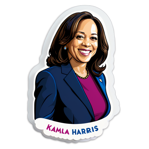 Kleur je Leven met Kamala Harris: Ontdek de Inspirerende Sticker Die Iedereen Beïnvloedt!