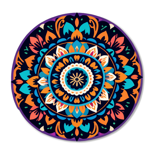 Serenity Mandala: Floral Bliss for Mindfulness