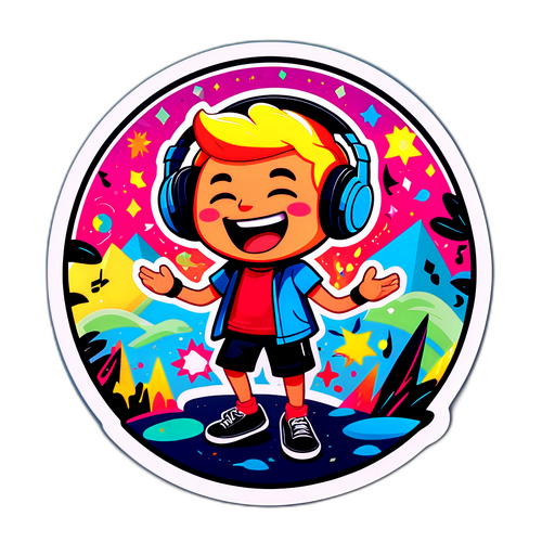 סטיקר של דמות מ-מופע מוזיקה