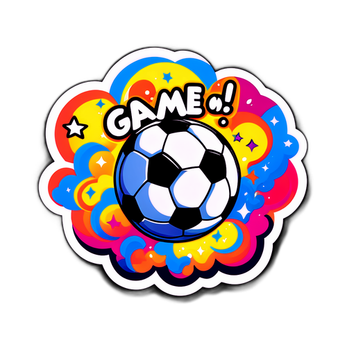 Sticker ya Mpira wa Miguu yenye Sanaa ya Katuni