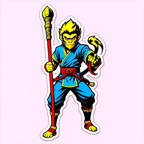 Kracht en Vastberadenheid: Black Myth Wukong Sticker