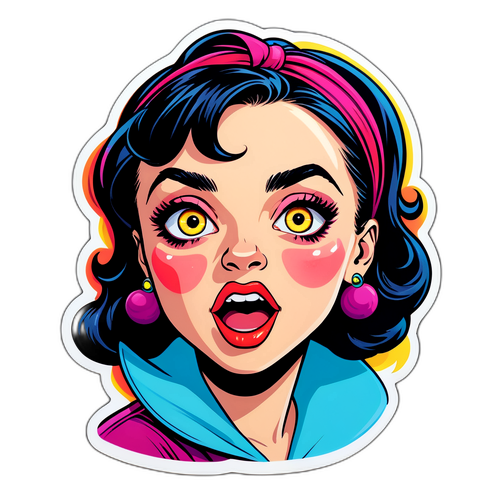 Färgglad och lekfull klistermärke