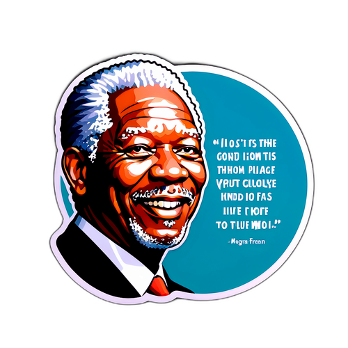 Autocollant Joueur avec une Citation Célèbre de Morgan Freeman