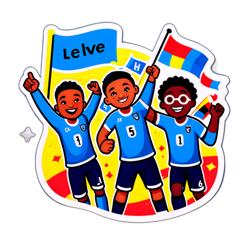 Stiker Penuh Semangat Pertandingan Lens vs Le Havre