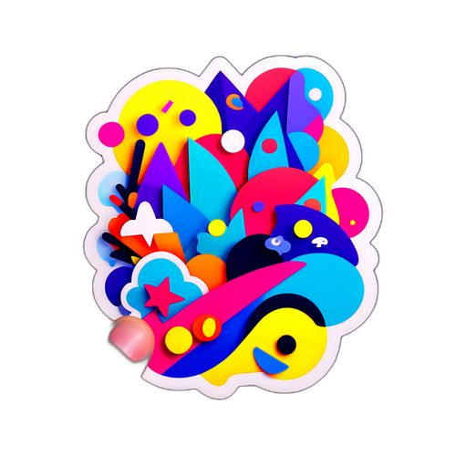 Sticker Giocoso Ispirato a Baldanzi