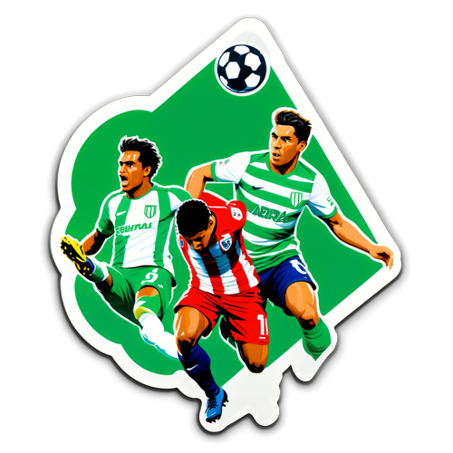 Dynamic Soccer Match Sticker: Atlético Nacional vs Internacional