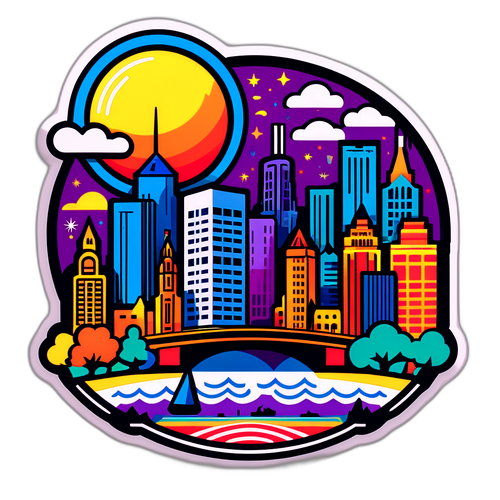 Zábavná a barevná ilustrace festivalů a akcí v Minneapolisu