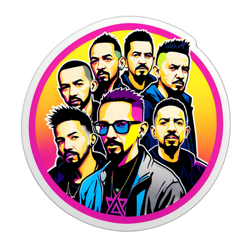 Stylizovaný obraz oblíbených členů Linkin Park