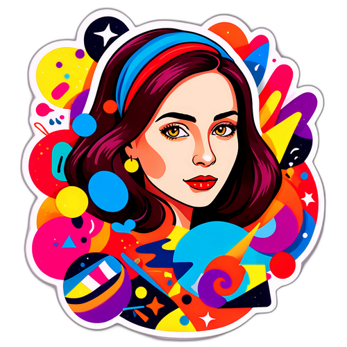 Inspirerende artistieke sticker van Livia Dushkoff