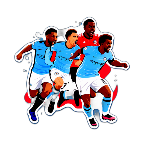 Nhãn dán hành động hấp dẫn trận Manchester City vs Brentford