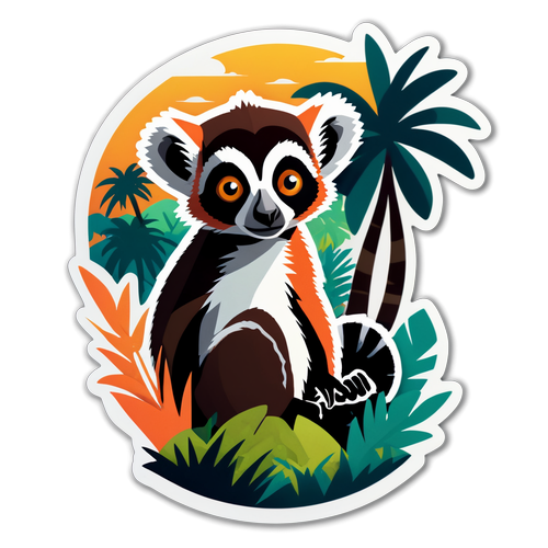 Autocollant inspiré de la faune de Madagascar