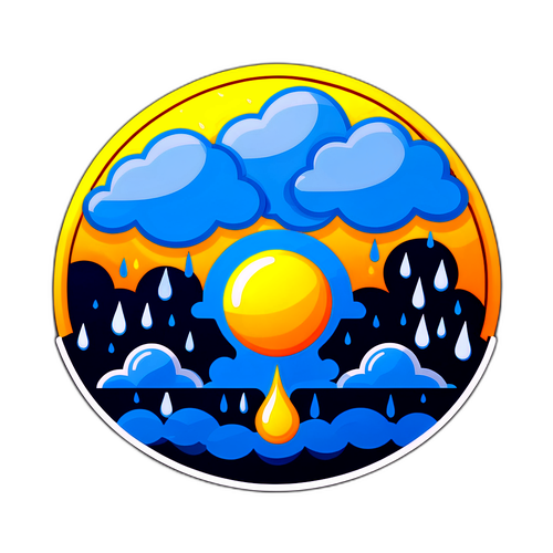 Ağır Yağış Uyarısı Stickersı