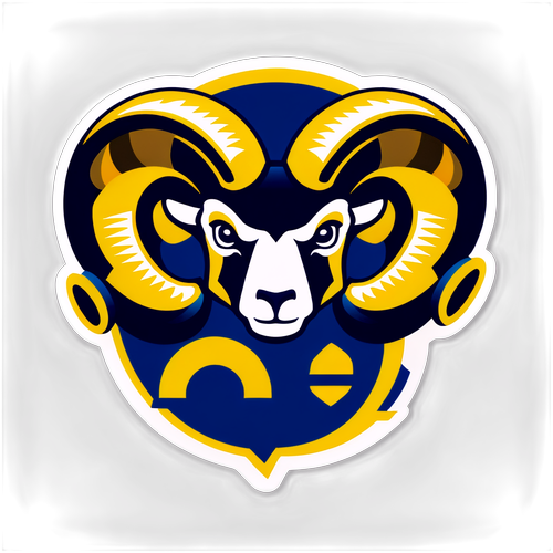 Bold Rams Logo Sticker