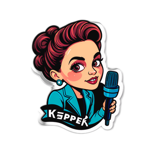 Sticker mit einer stilisierten Illustration von Lydia Prenner-Kasper