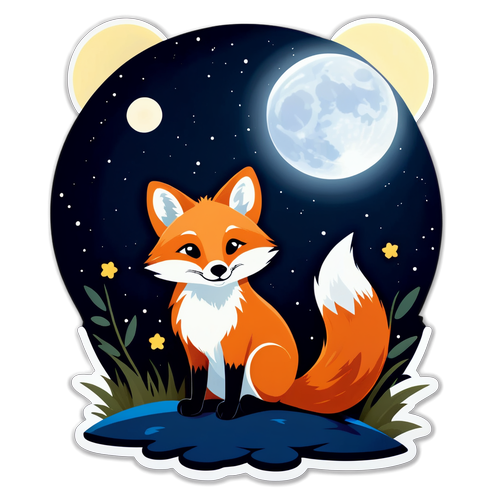 月光下的小狐狸