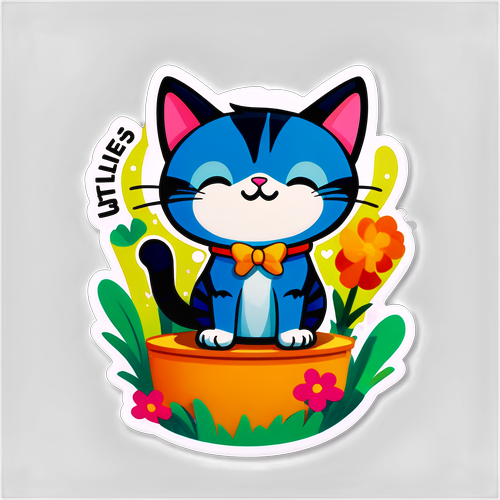 可爱猫咪的贴纸
