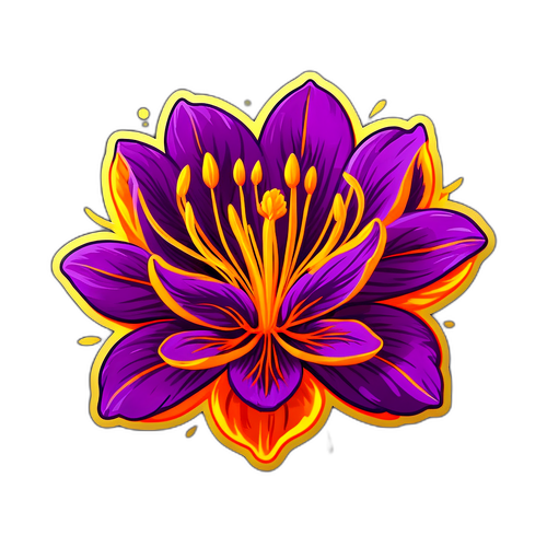 Safran Çiçeği İllüstrasyonu