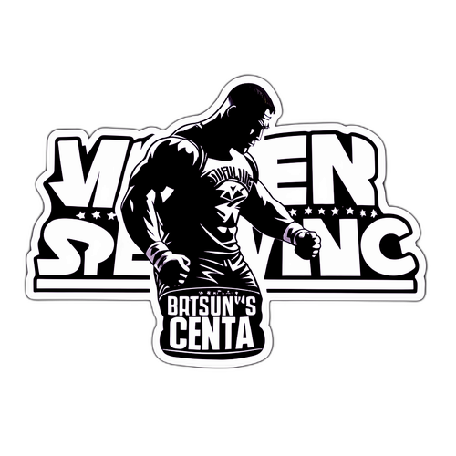 Sticker di John Cena con silhouette e frasi motivazionali