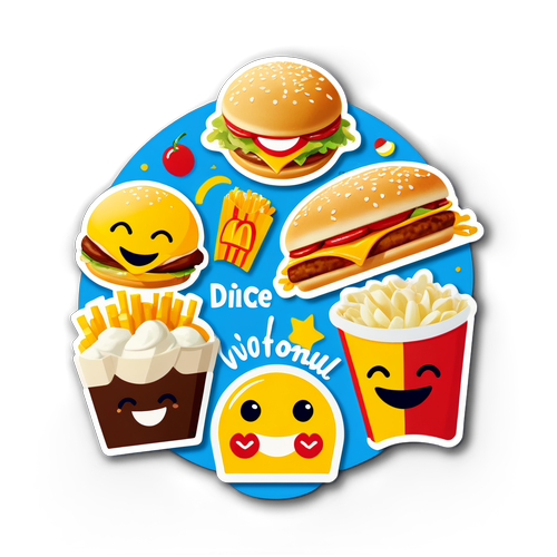 Sticker cu mâncare delicioasă de la McDonald's