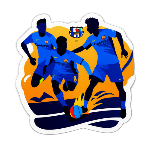 Sticker Persaingan Energetik Oviedo vs Barcelona