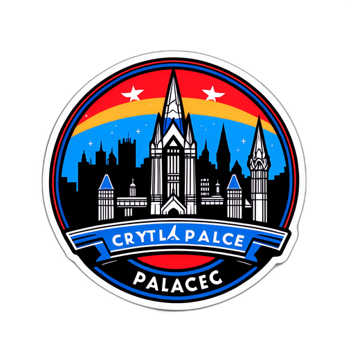 Sticker Elegan dengan Siluet Logo Crystal Palace
